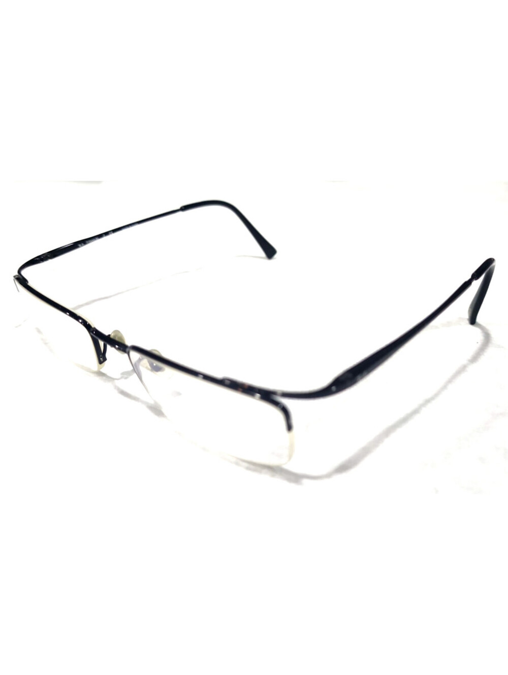 Ray Ban RB8582 1017 Black Titanium Half Rim Eyeglasses 53-19 140